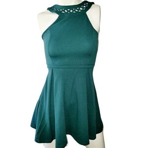 4/$25 Fashion Nova Dress Fit and Flare Thatched Detail Cut out Dress size XS